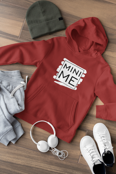 Me Father and Daughter Red Matching Hoodies- FunkyTeesClub