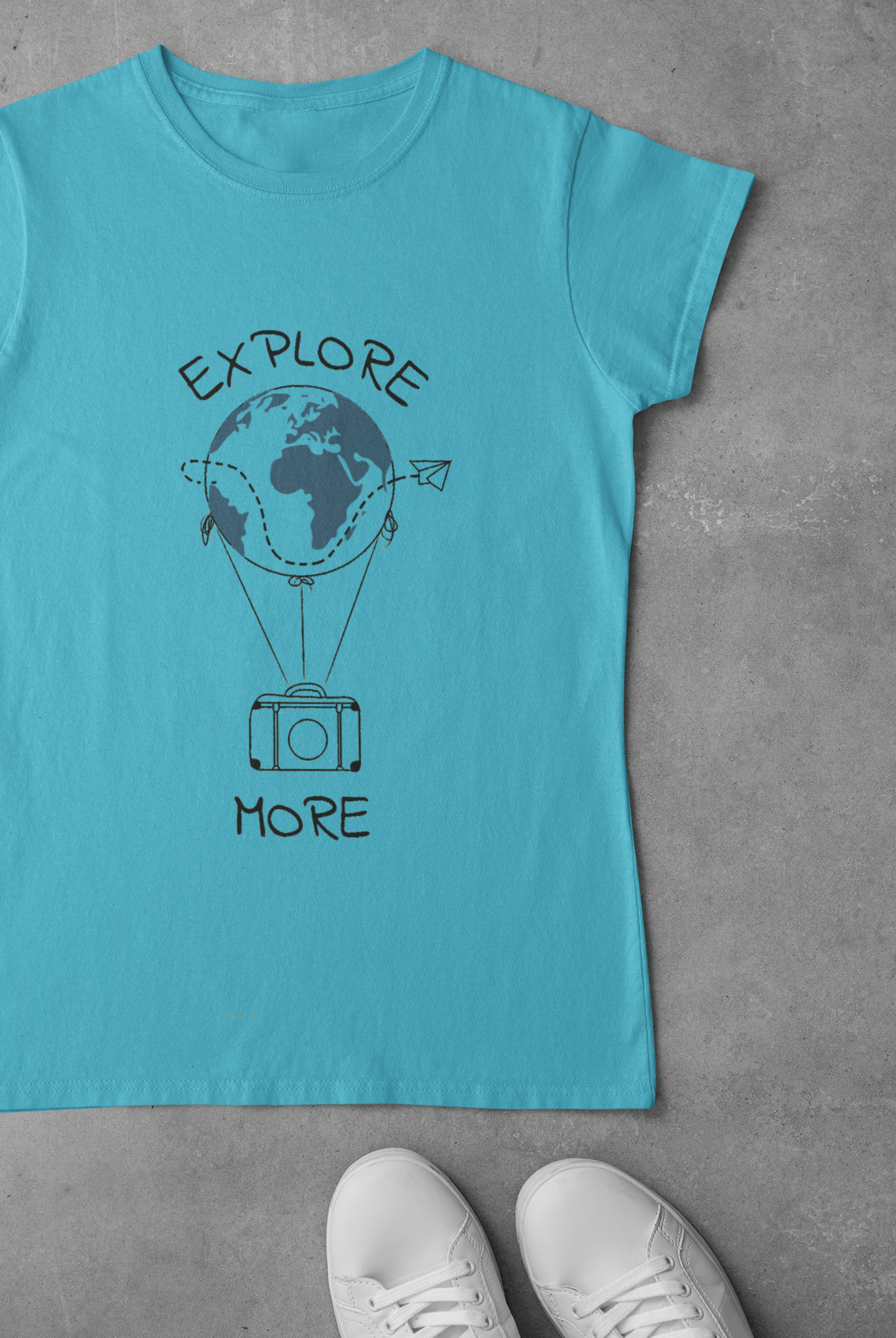 Explore the world more Mens Half Sleeves T-shirt- FunkyTeesClub