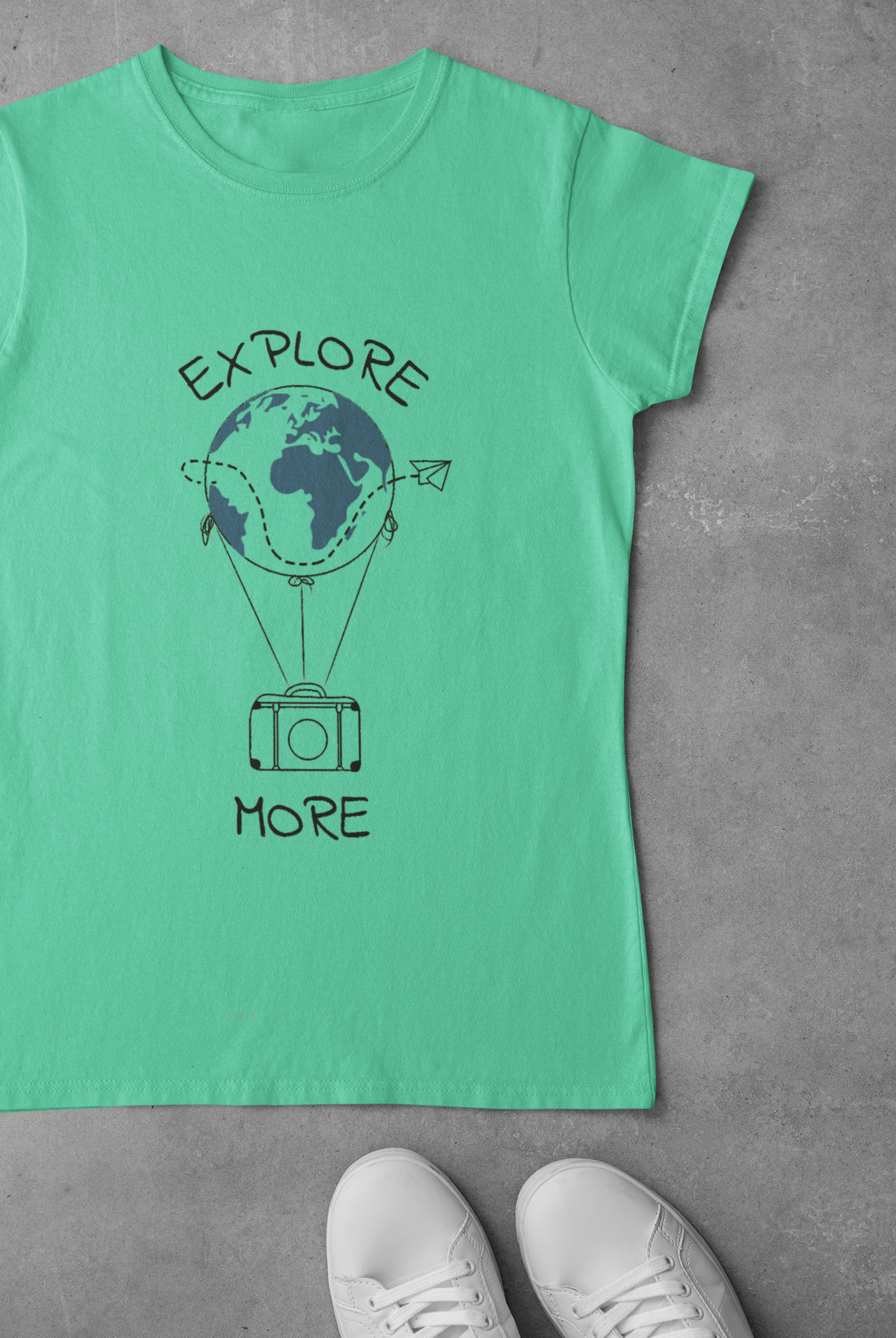 Explore the World Travel Women Half Sleeves T-shirt- FunkyTeesClub