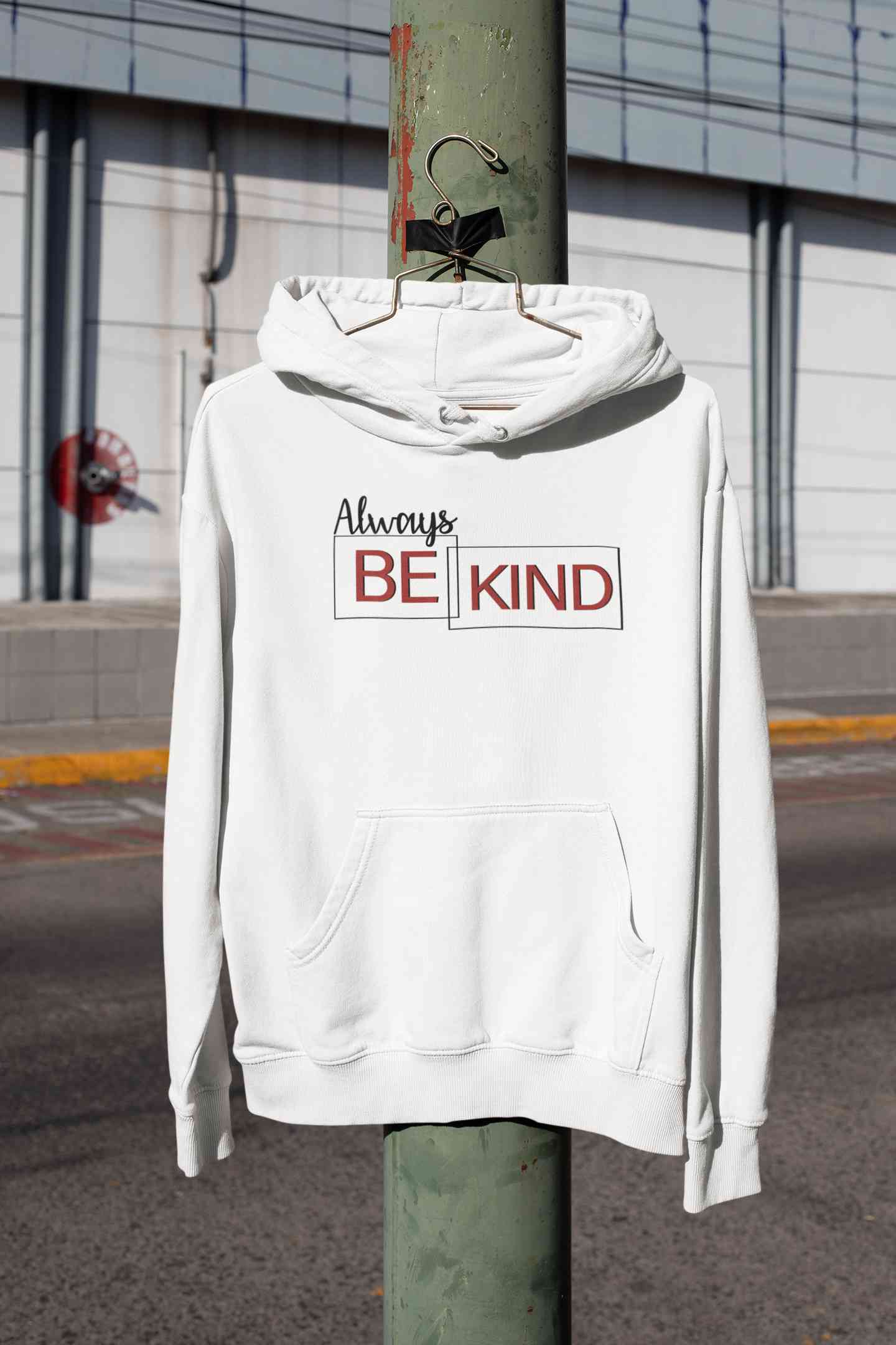 Always Be Kind Typography Hoodies for Women-FunkyTeesClub