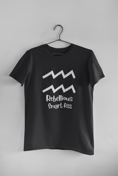 Aquarius Zodiac Sign Women Half Sleeves T-shirt- FunkyTeesClub