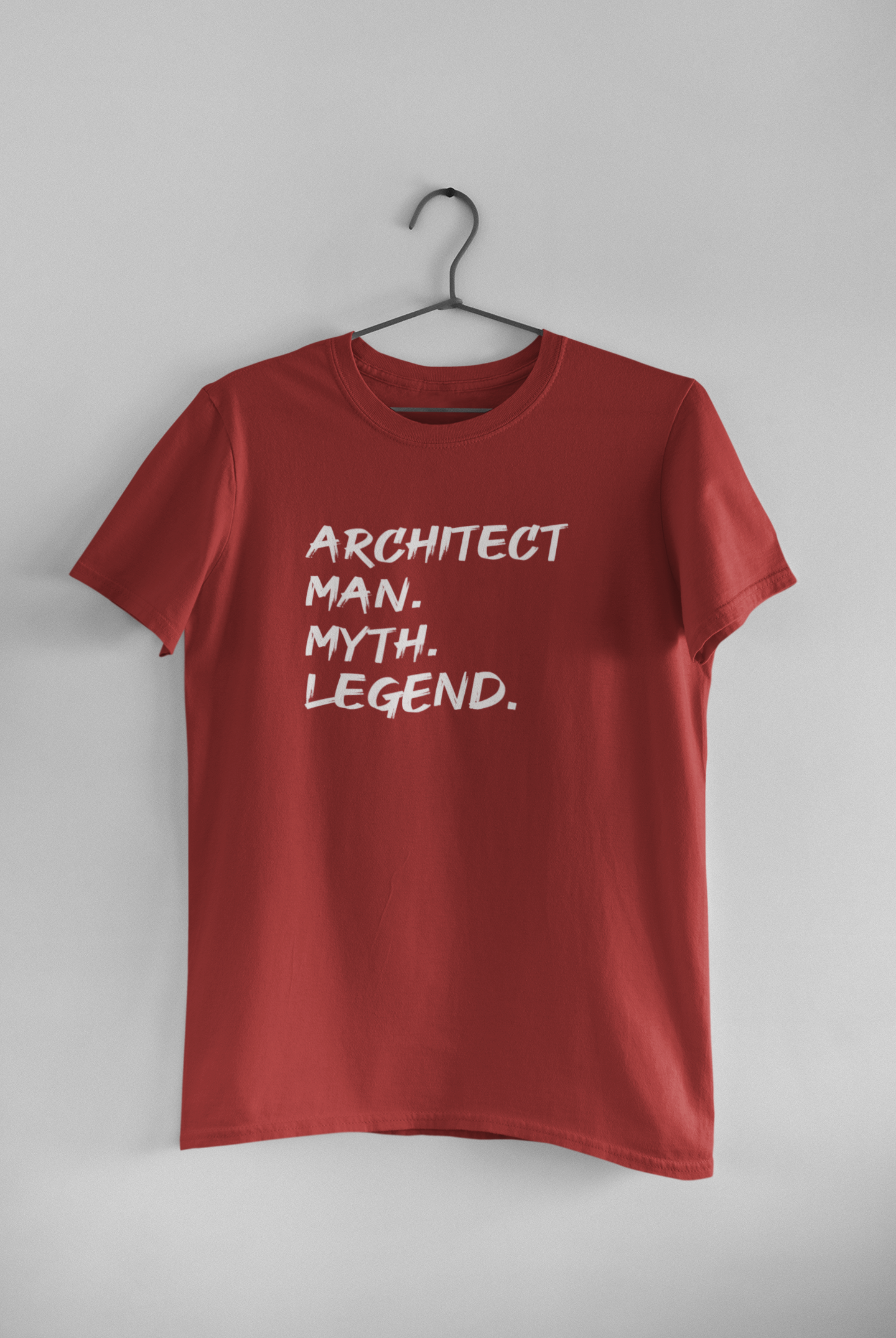 Architect Man Myth Legend Architect Profession Mens Half Sleeves T-shirt- FunkyTeesClub
