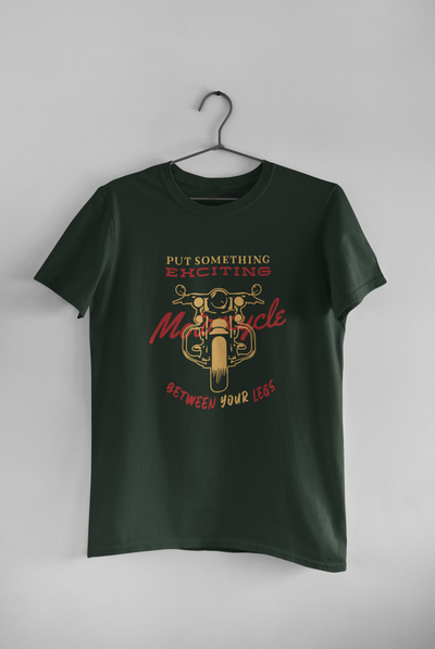 Put Something Exciting Between your Legs Funny Women Half Sleeves T-shirt- FunkyTeesClub