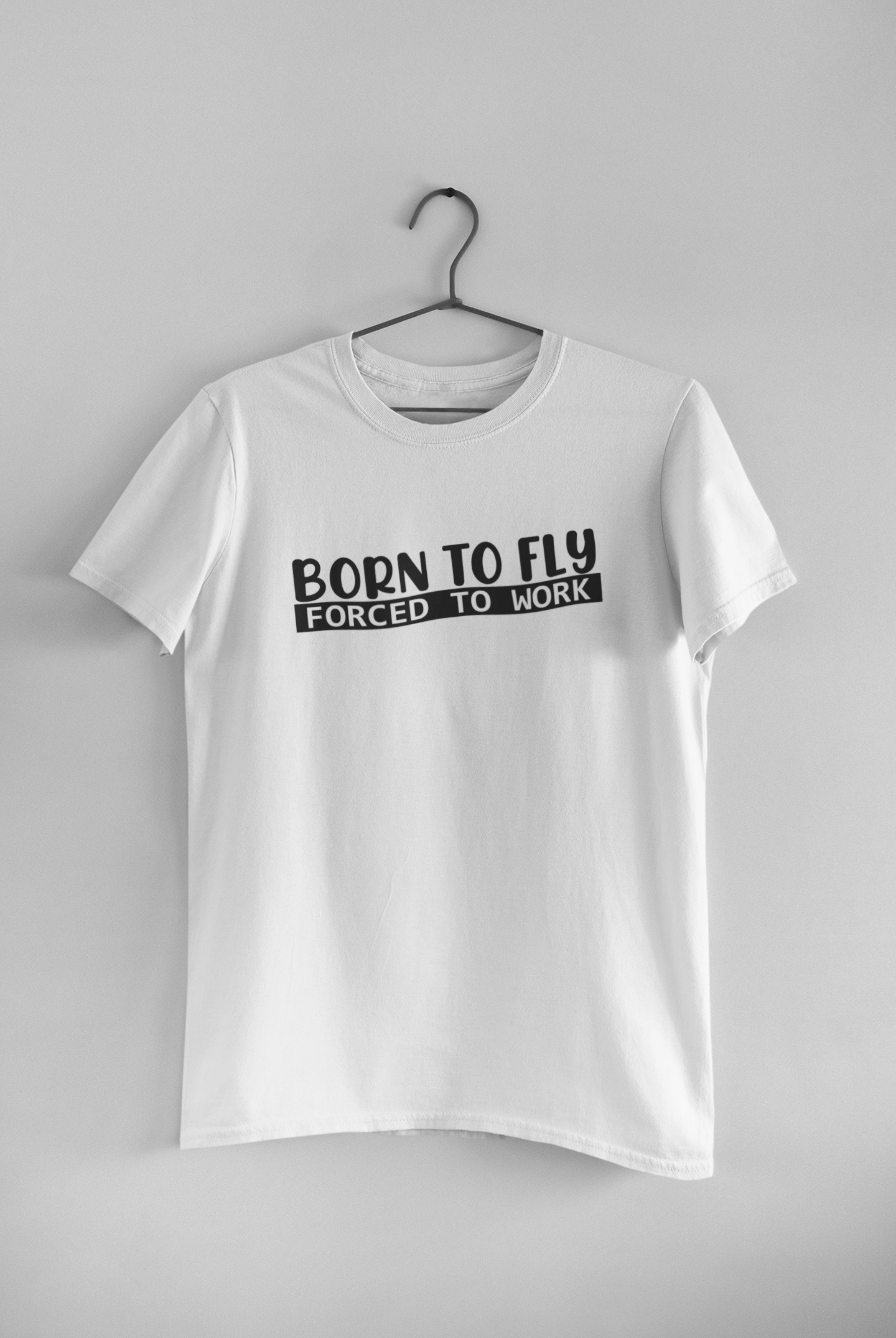 Born To Fly Pilot Mens Half Sleeves T-shirt- FunkyTeesClub
