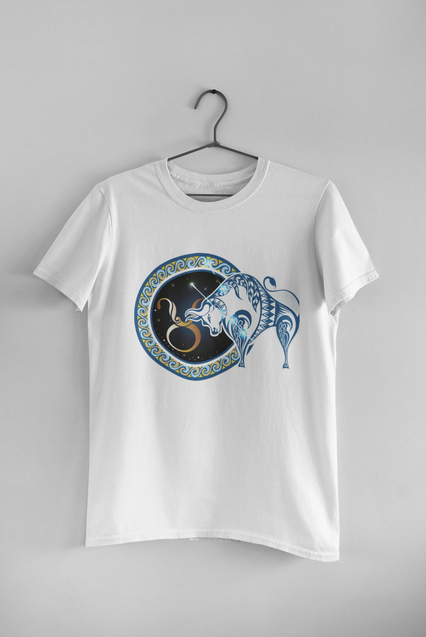 Taurus Zodiac Sign Mens Half Sleeves T-shirt- FunkyTeesClub