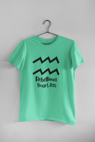 Aquarius Zodiac Sign Women Half Sleeves T-shirt- FunkyTeesClub