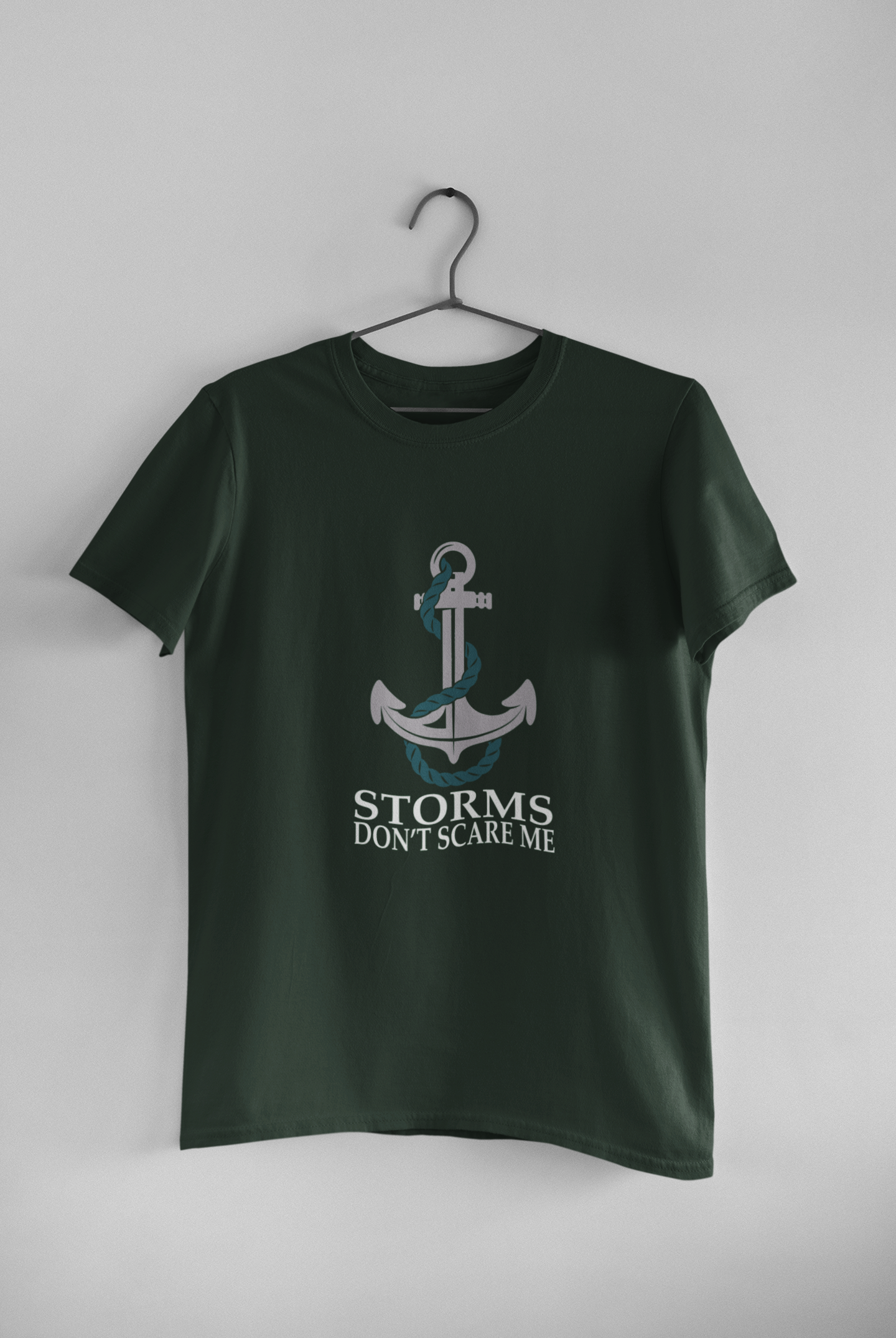 Storms Dont Scare Me Merchant Navy Mens Half Sleeves T-shirt- FunkyTeesClub