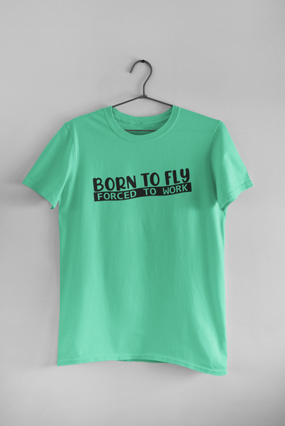 Born To Fly Pilot Mens Half Sleeves T-shirt- FunkyTeesClub