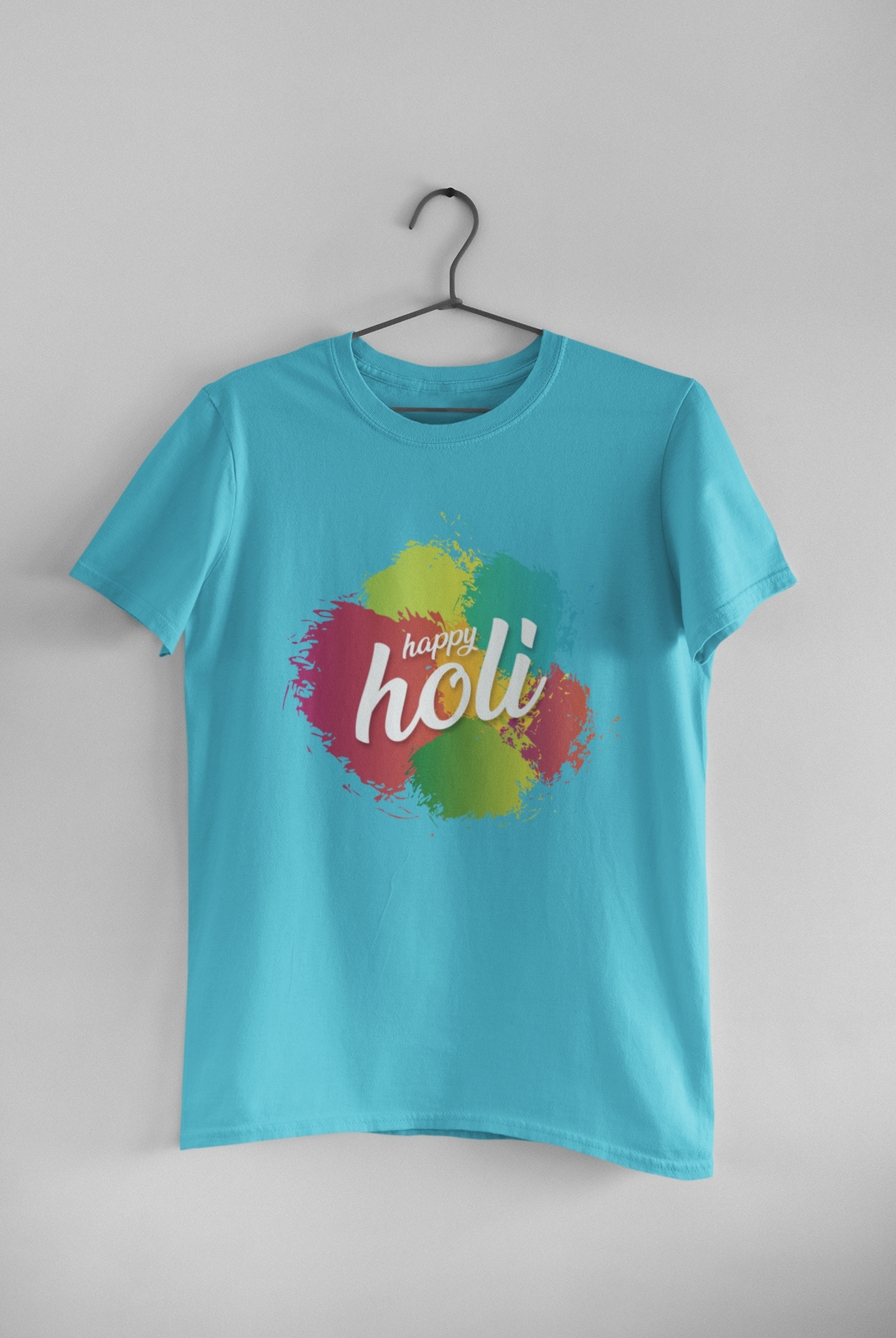 Happy Holi Mens Half Sleeves T-shirt- FunkyTeesClub