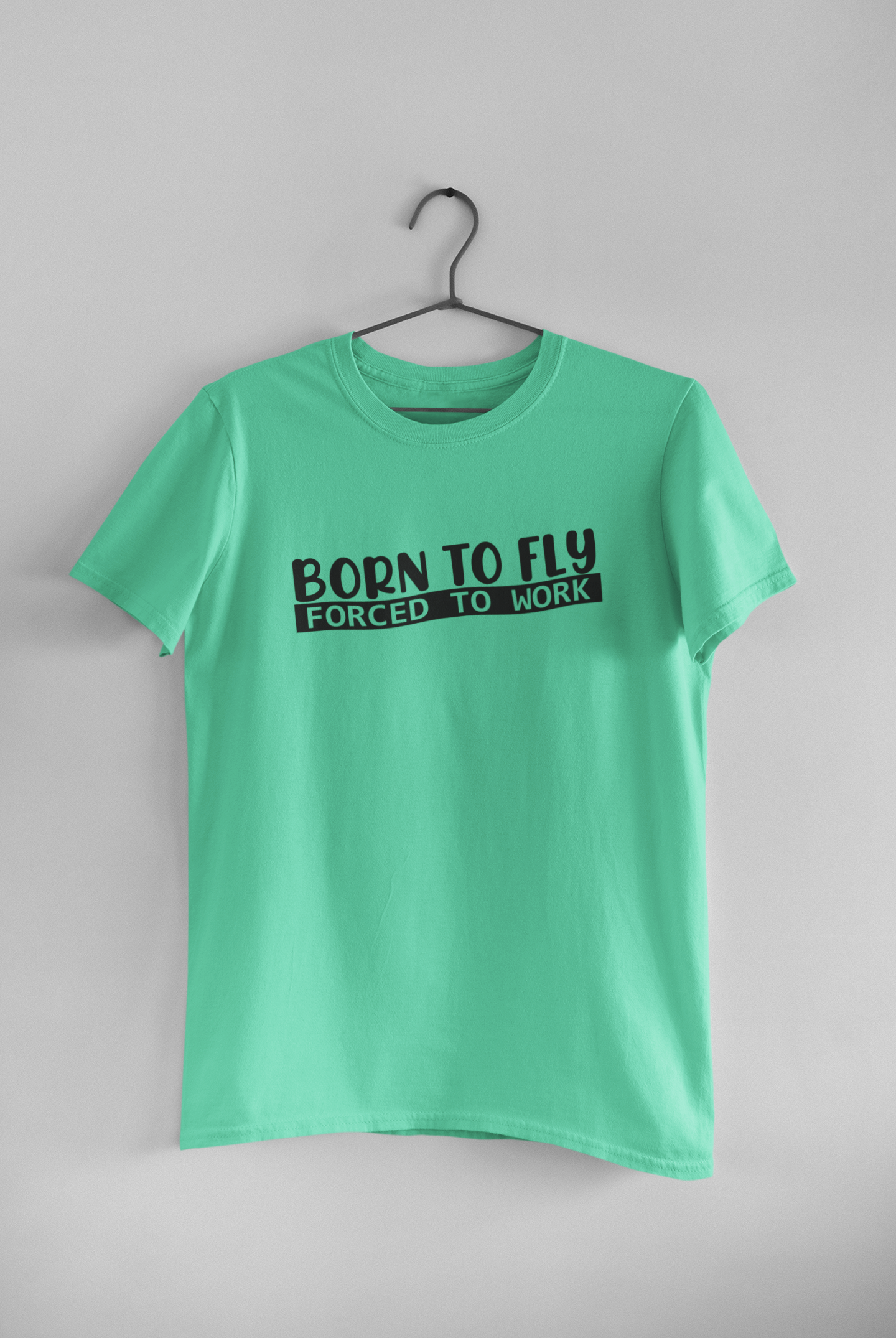 Born To Fly Pilot Women Half Sleeves T-shirt- FunkyTeesClub