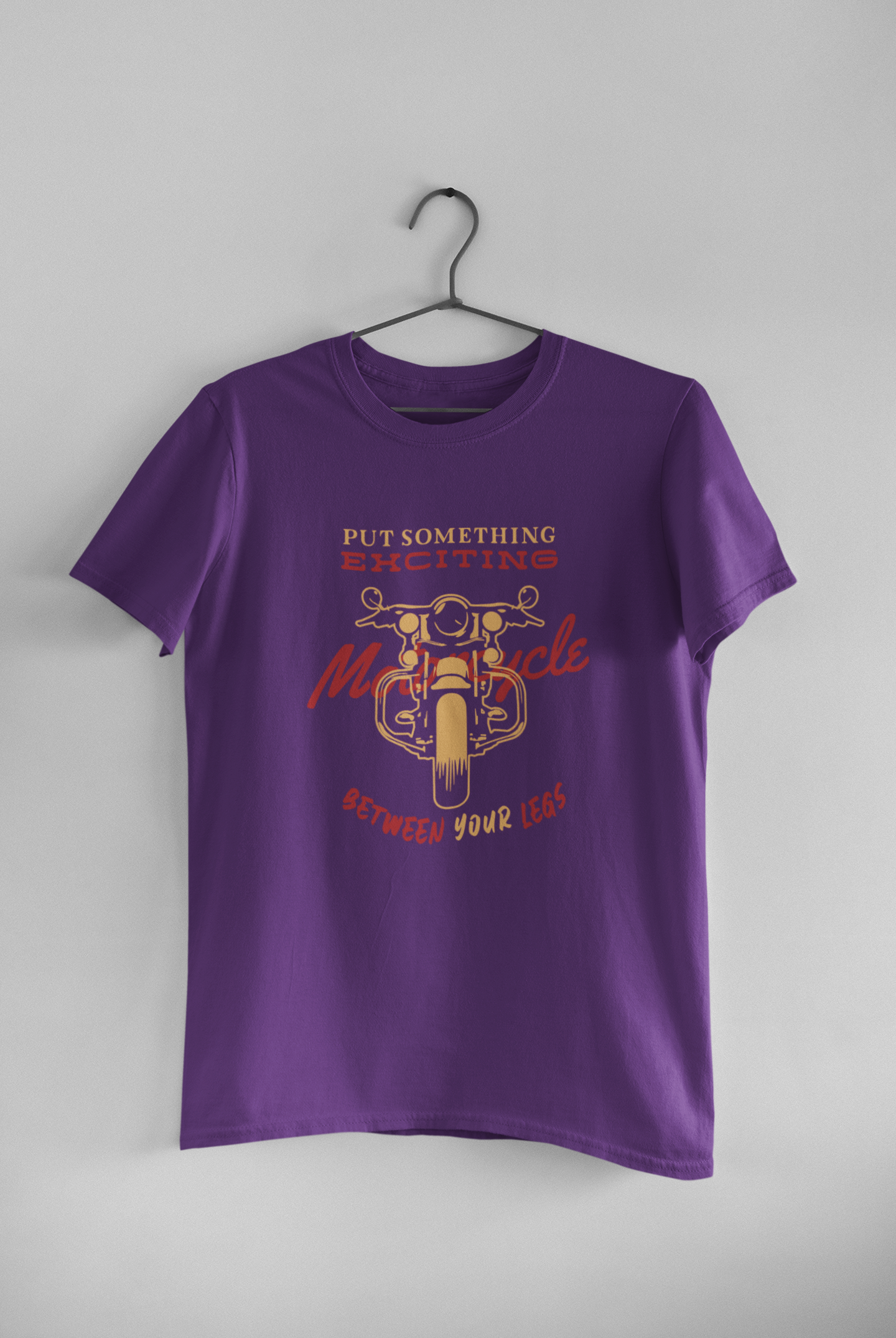 Put Something Exciting Between your Legs Funny Mens Half Sleeves T-shirt- FunkyTeesClub