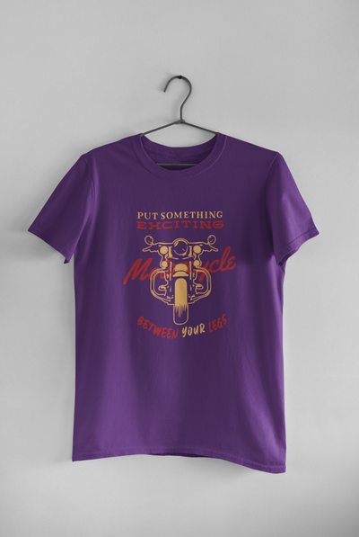 Put Something Exciting Between your Legs Funny Mens Half Sleeves T-shirt- FunkyTeesClub