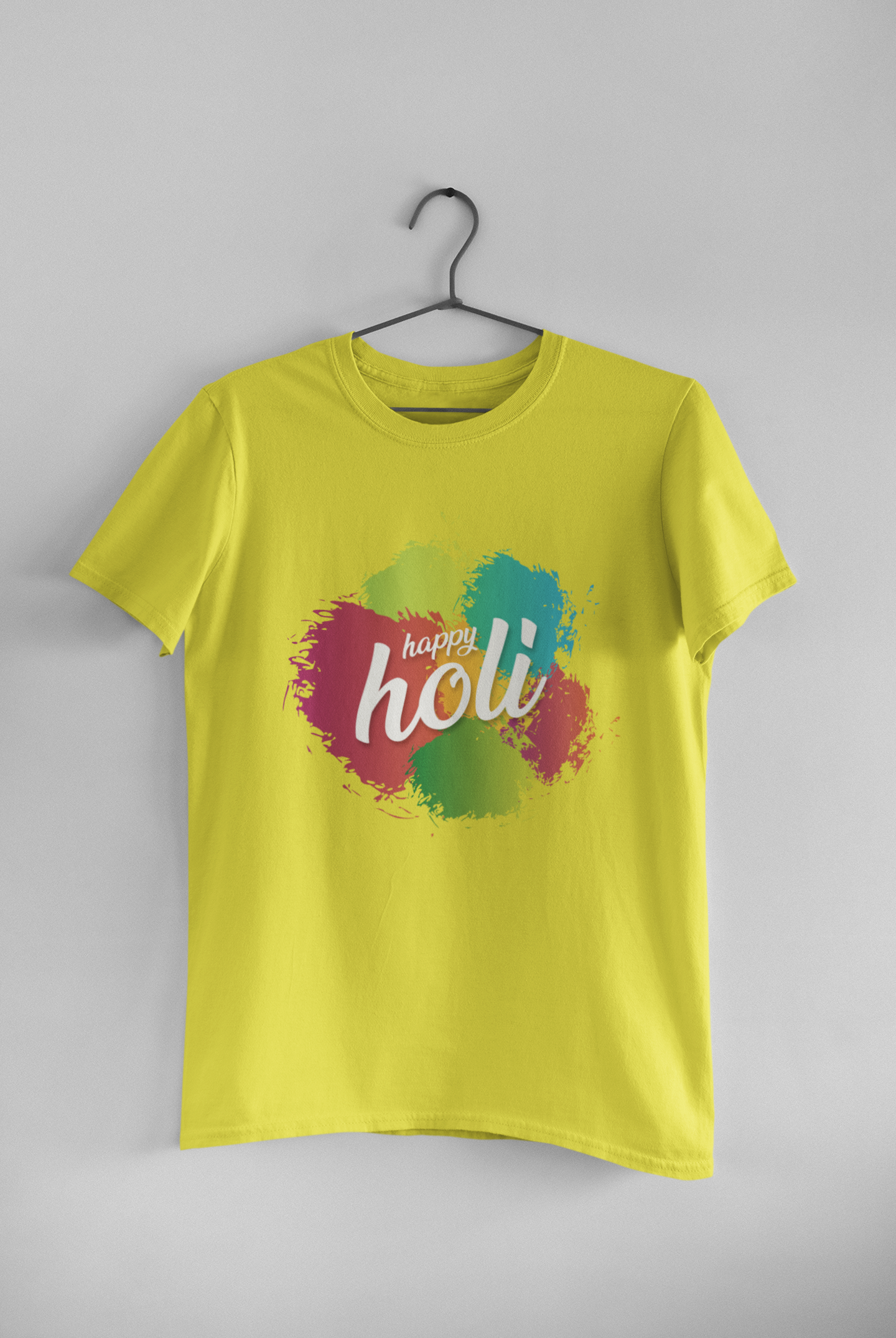 Happy Holi Mens Half Sleeves T-shirt- FunkyTeesClub