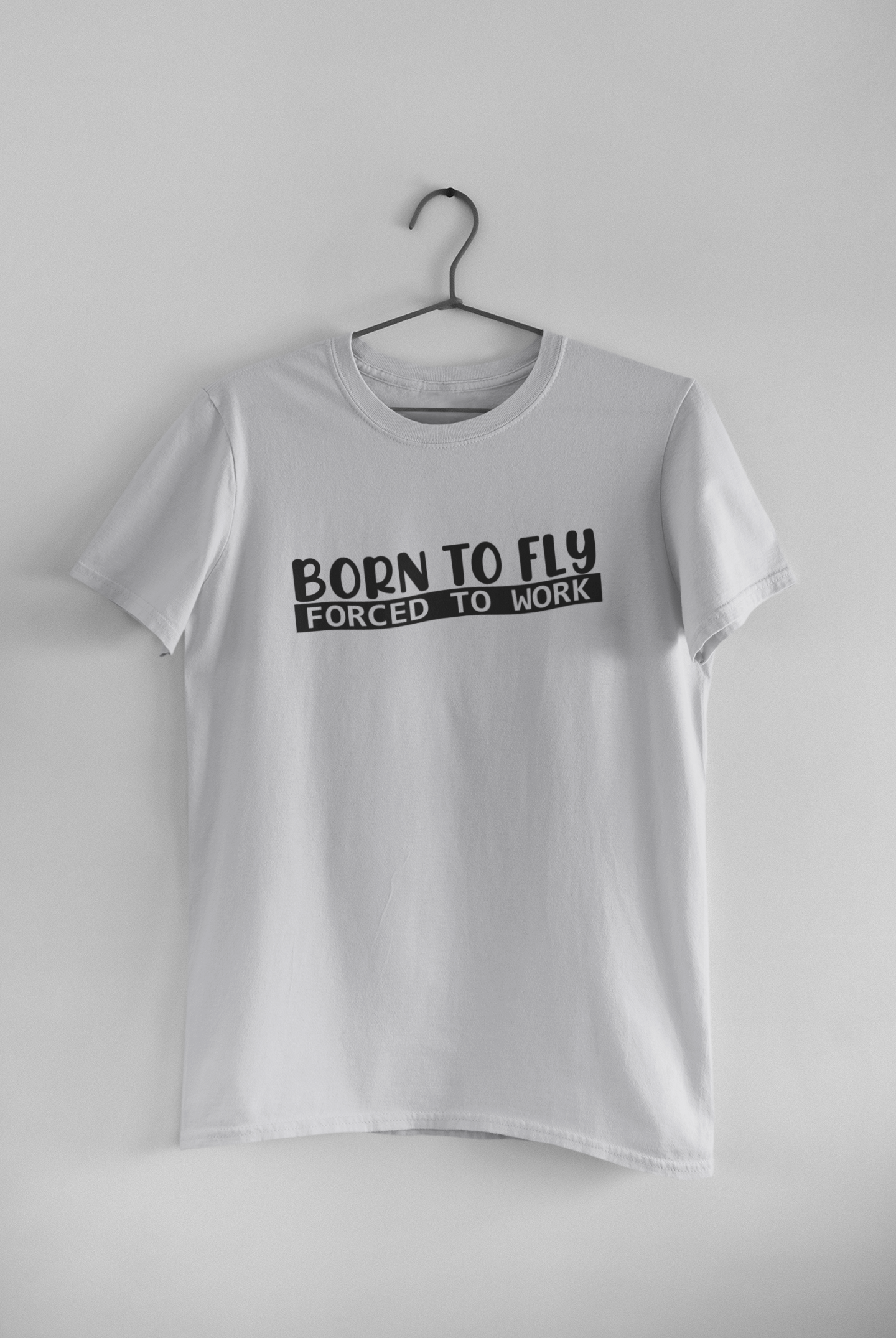 Born To Fly Pilot Mens Half Sleeves T-shirt- FunkyTeesClub