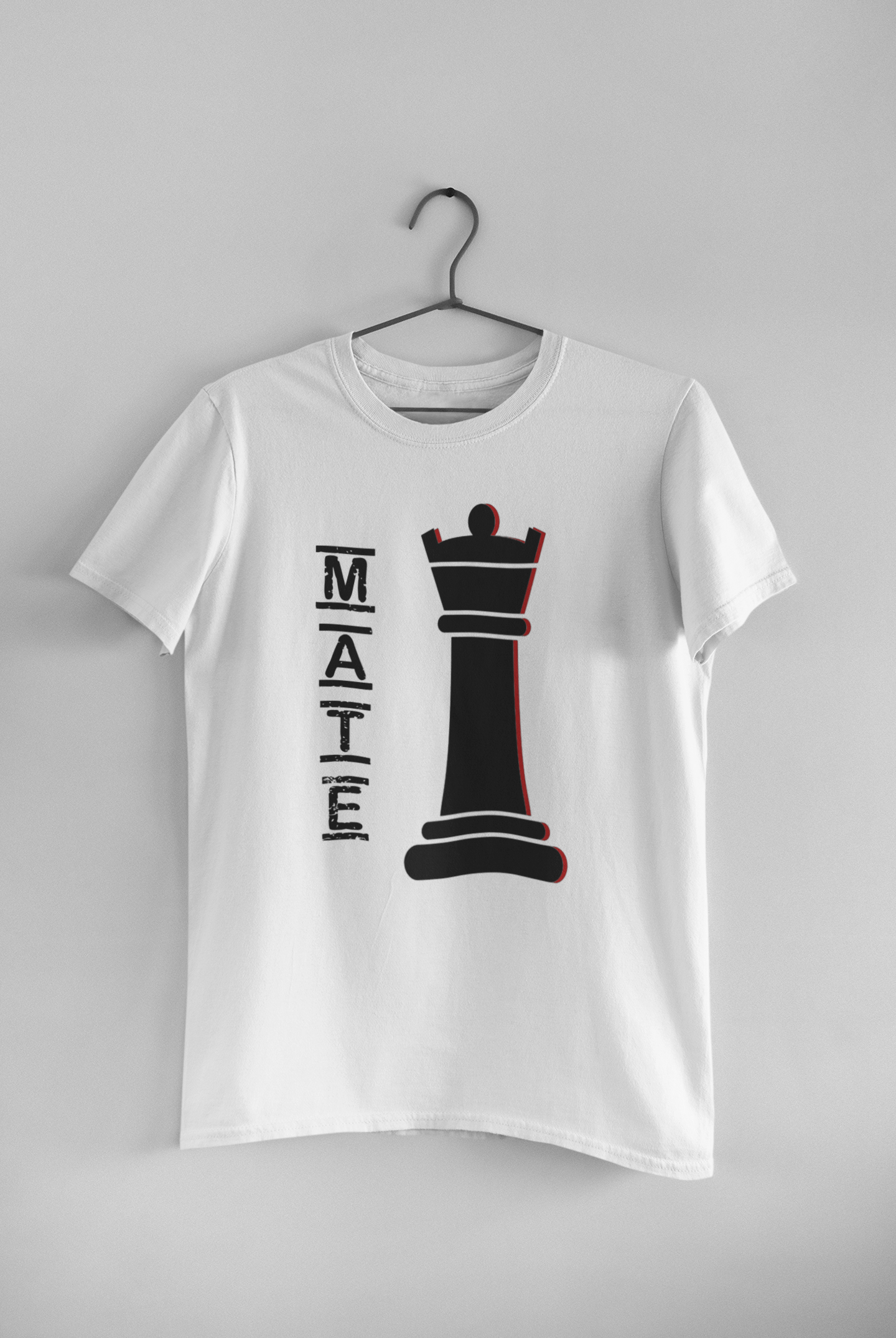 Check Mate Couple Half Sleeves T-Shirts -FunkyTeesClub