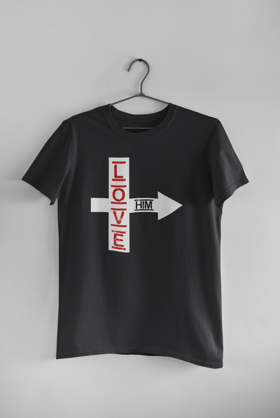 Love Her Love Him Couple Half Sleeves T-Shirts -FunkyTeesClub