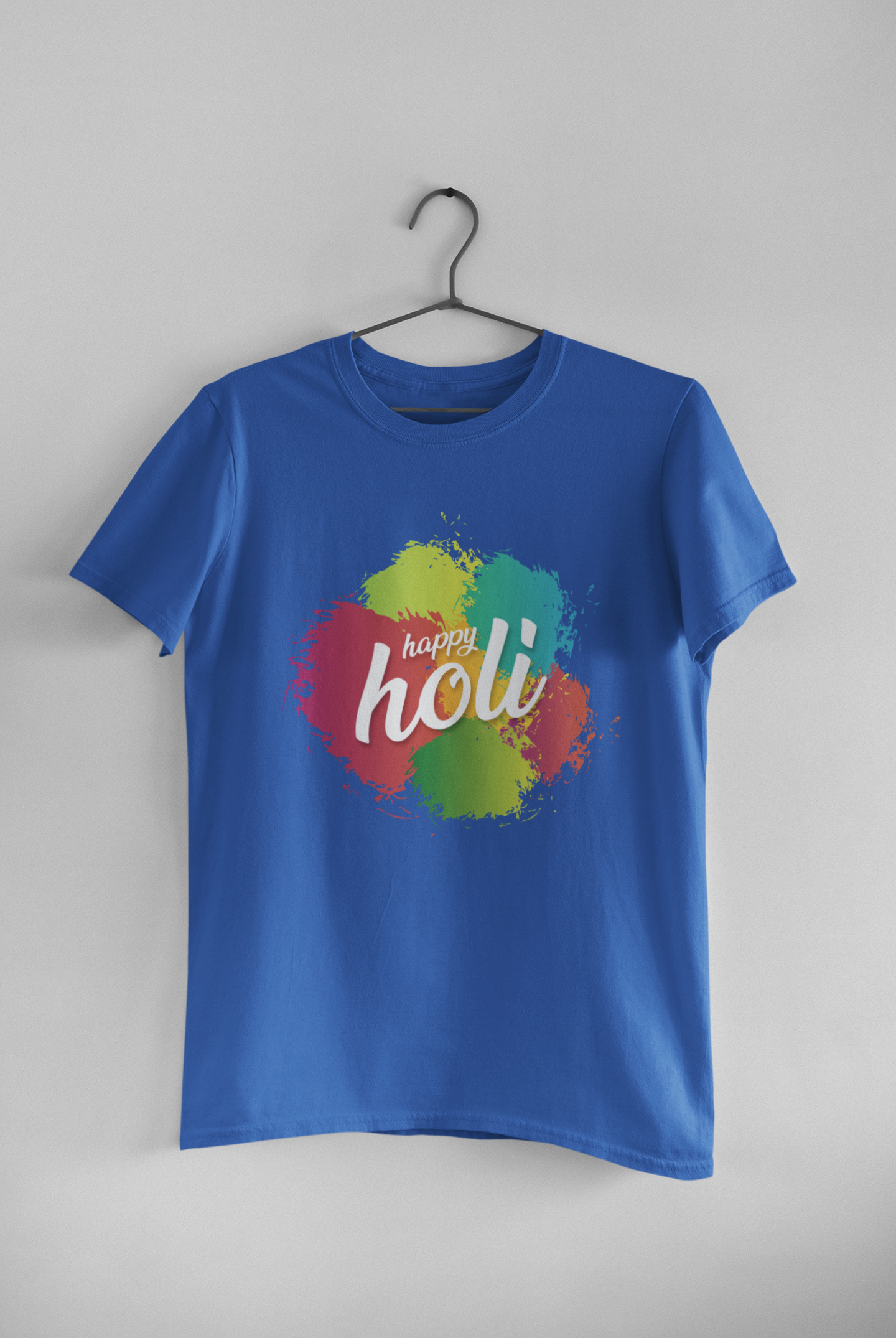 Happy Holi Mens Half Sleeves T-shirt- FunkyTeesClub