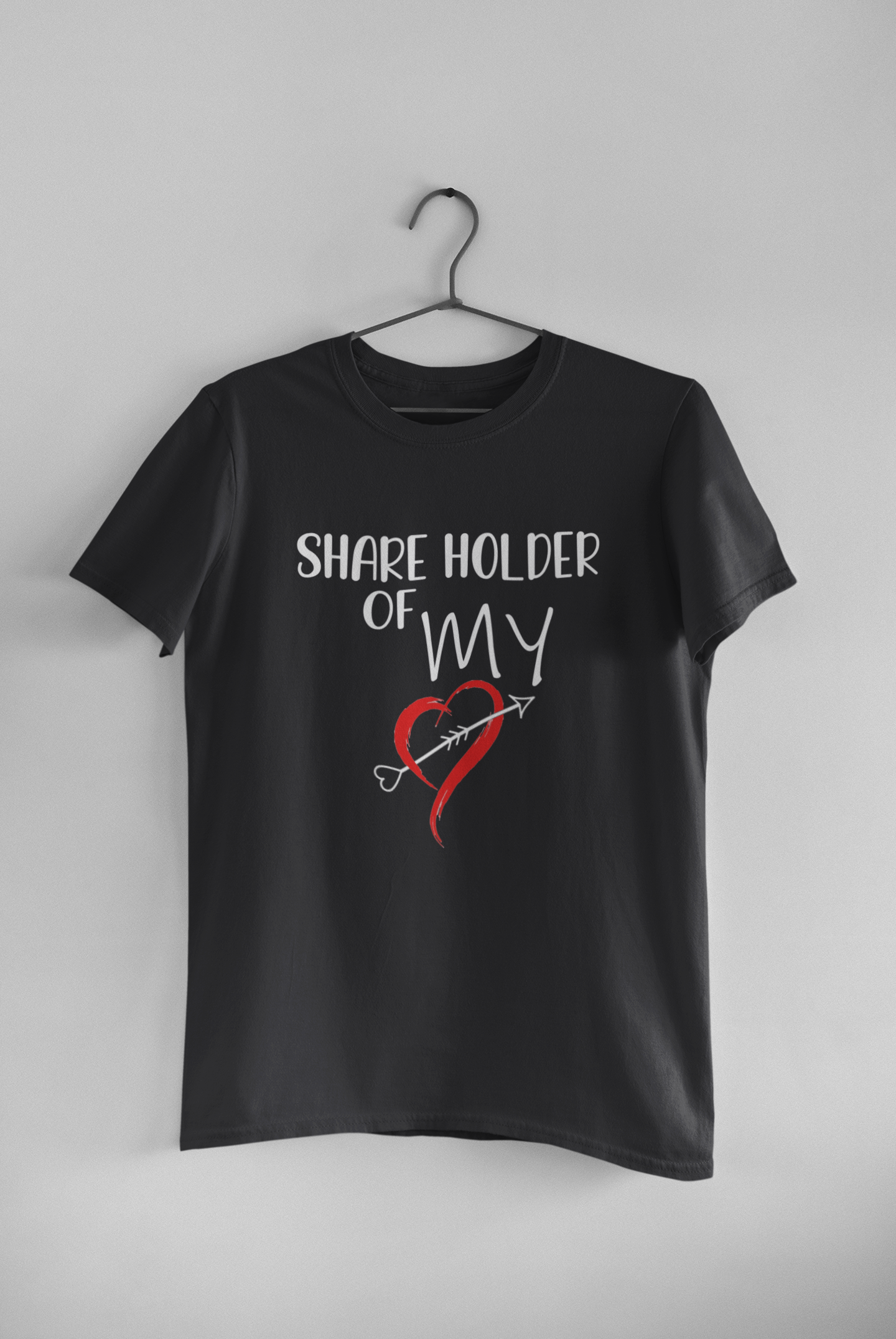 Shareholder Of My Heart Couple Half Sleeves T-Shirts -FunkyTeesClub