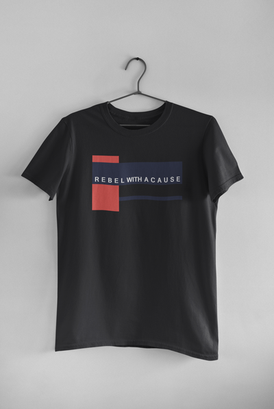 Rebel With A Cause Quotes Women Half Sleeves T-shirt- FunkyTeesClub
