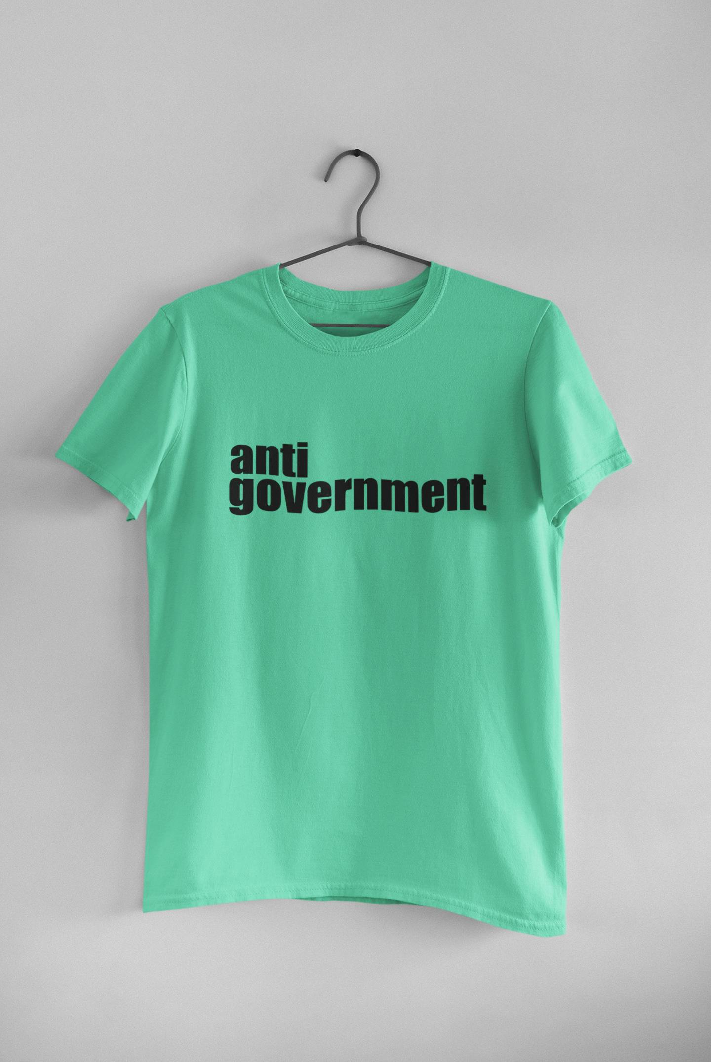 Anti Government Mens Half Sleeves T-shirt- FunkyTeesClub