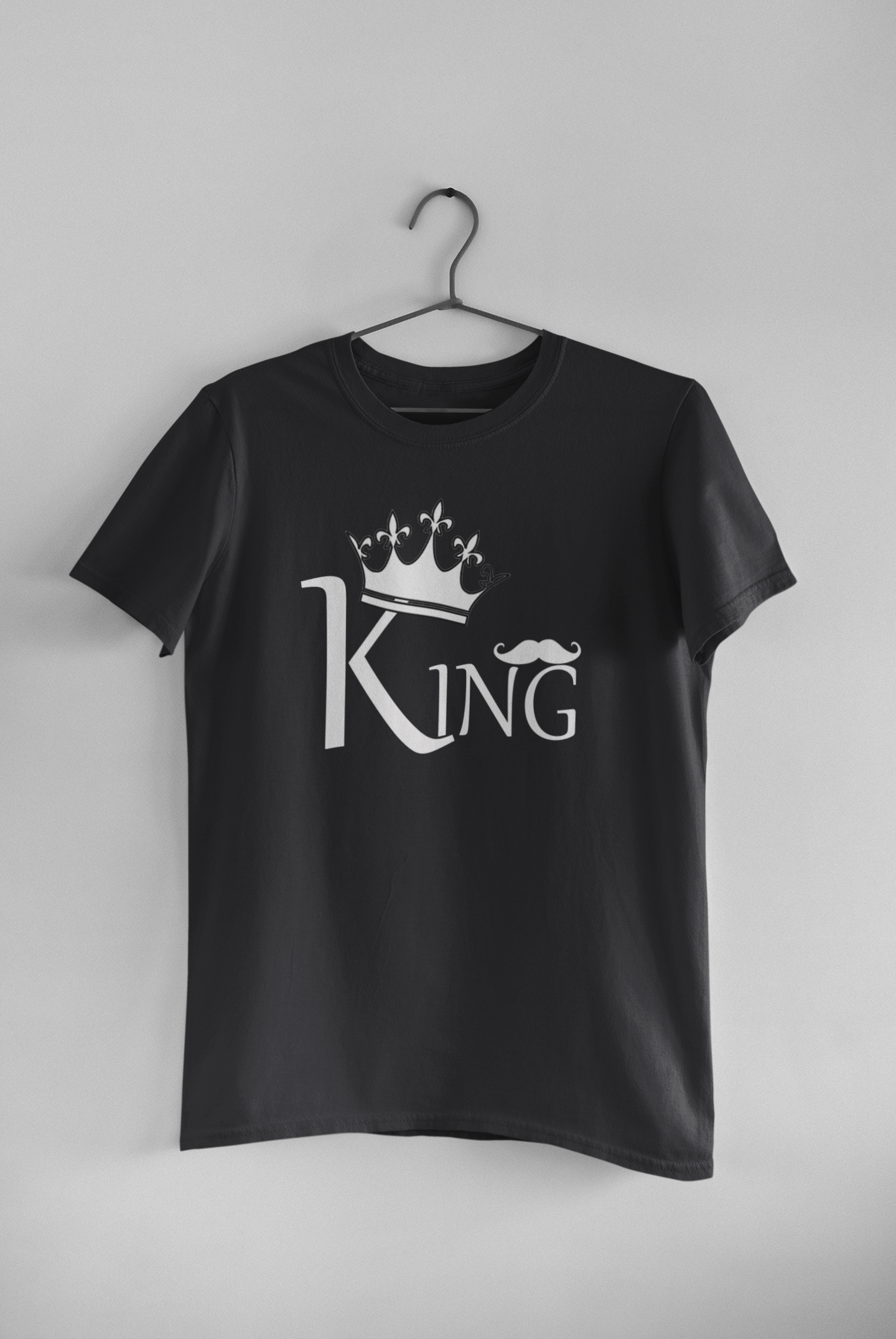 Queen King Couple Half Sleeves T-Shirts -FunkyTeesClub