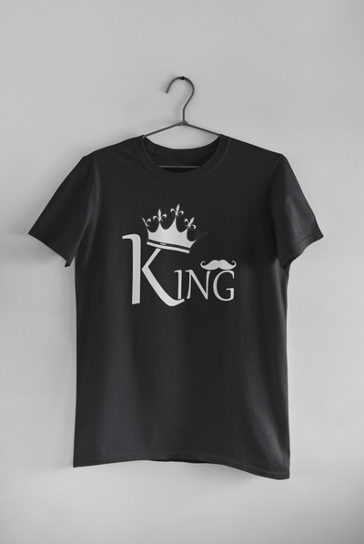Queen King Couple Half Sleeves T-Shirts -FunkyTeesClub