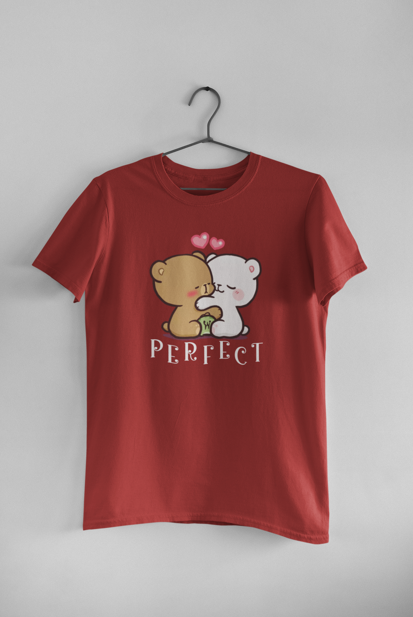 Prefect Pair Couple Half Sleeves T-Shirts -FunkyTeesClub