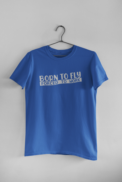 Born To Fly Pilot Mens Half Sleeves T-shirt- FunkyTeesClub