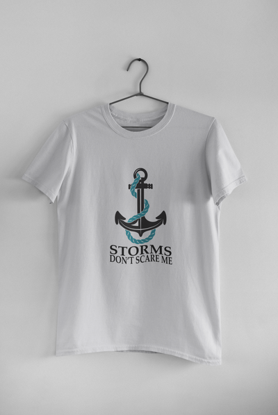 Storms Dont Scare Me Merchant Navy Mens Half Sleeves T-shirt- FunkyTeesClub