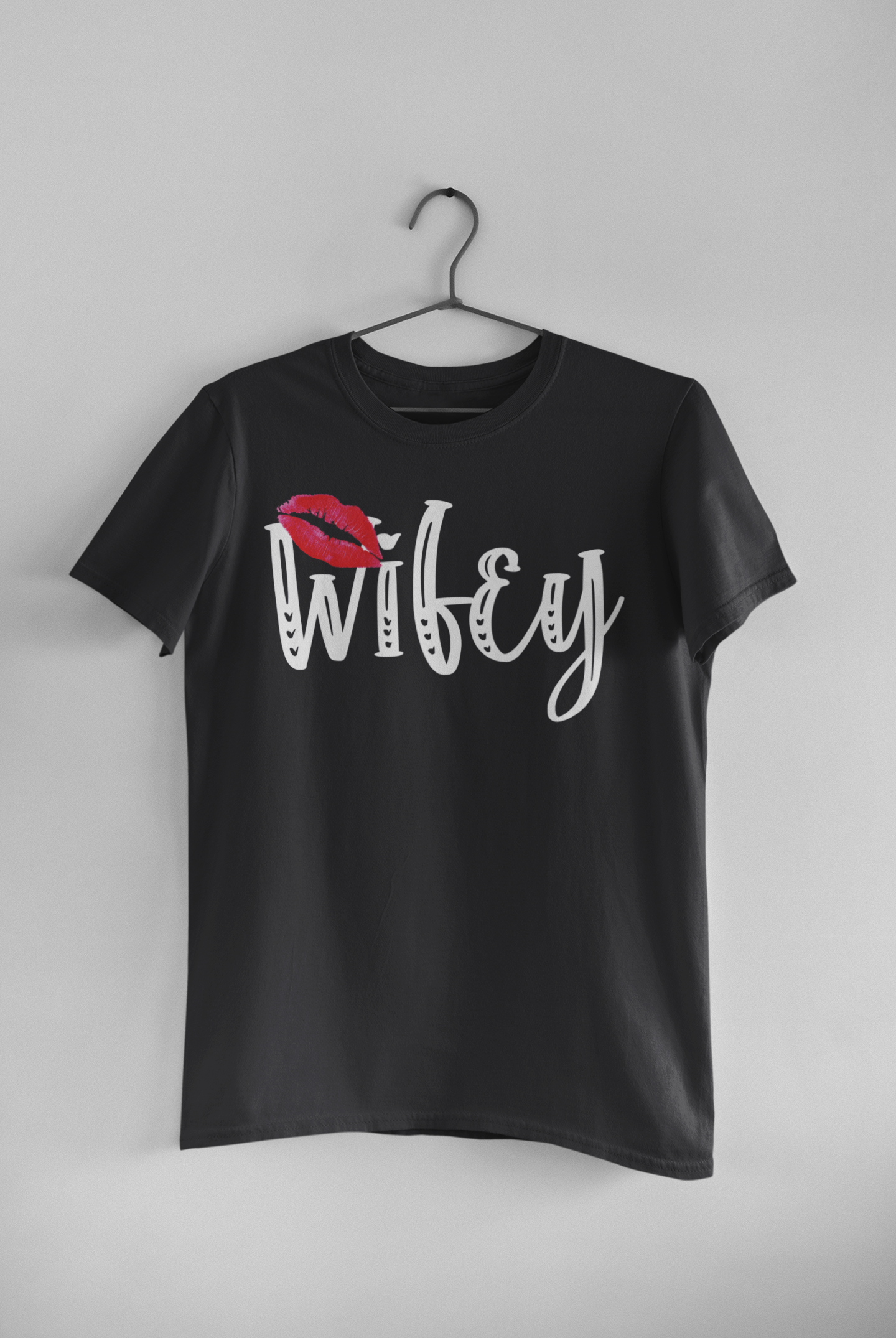 Hubby Wifey Couple Half Sleeves T-Shirts -FunkyTeesClub