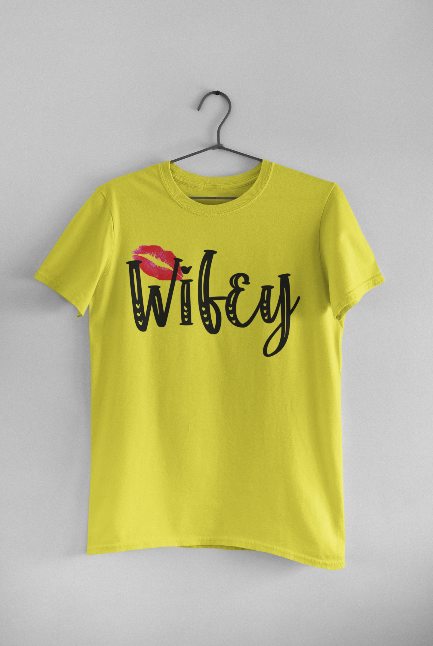 Hubby Wifey Couple Half Sleeves T-Shirts -FunkyTeesClub
