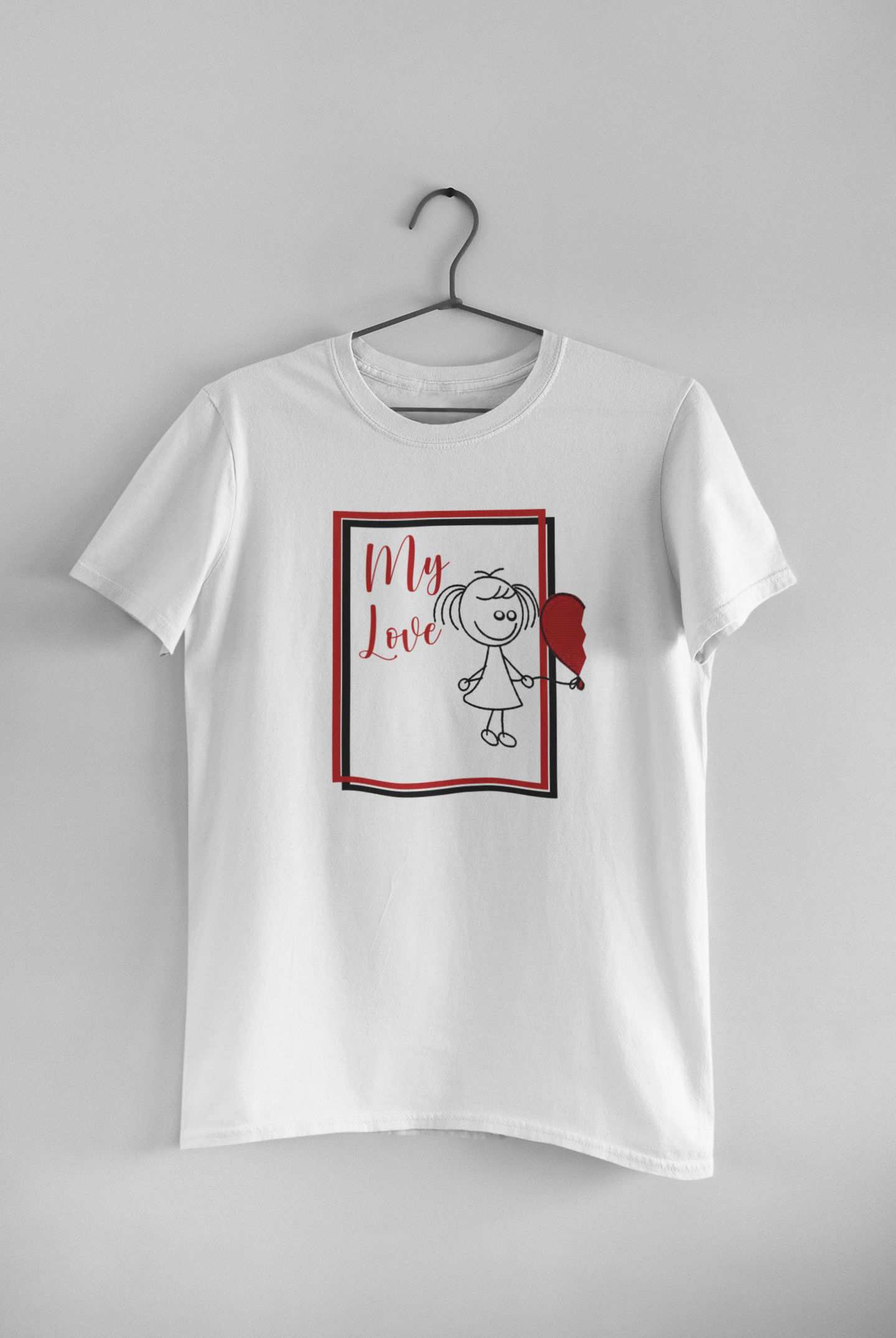 My Love Couple Half Sleeves T-Shirts -FunkyTeesClub