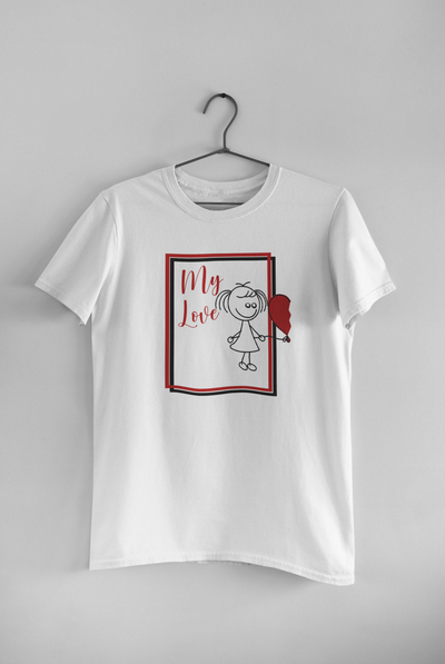 My Love Couple Half Sleeves T-Shirts -FunkyTeesClub