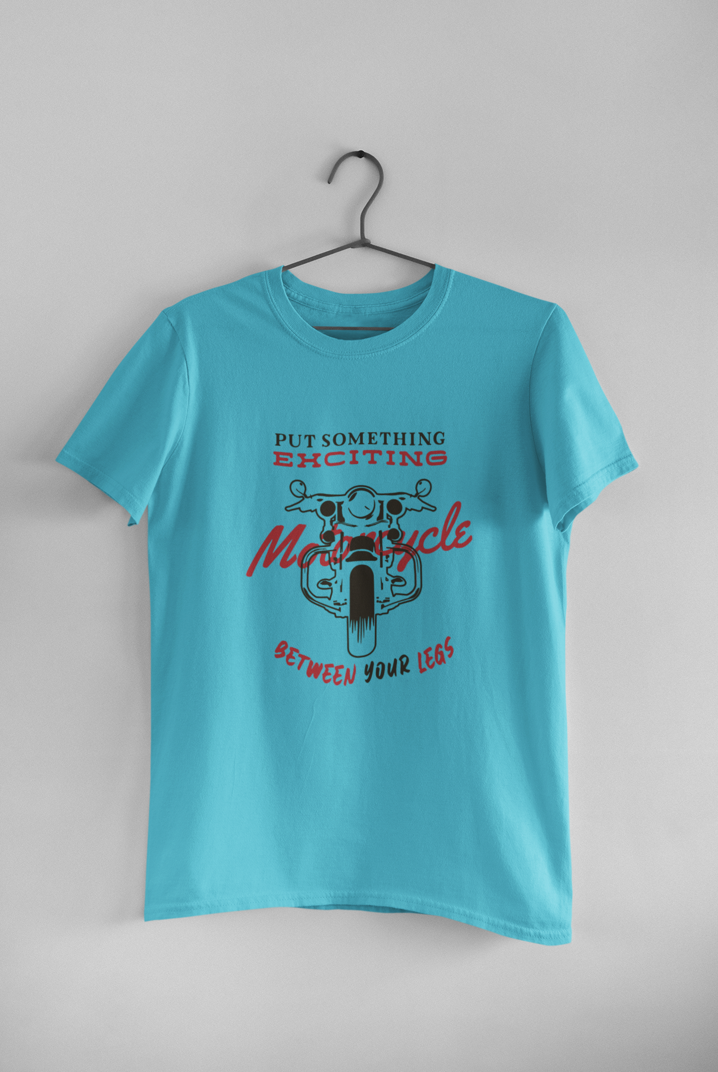 Put Something Exciting Between your Legs Funny Mens Half Sleeves T-shirt- FunkyTeesClub