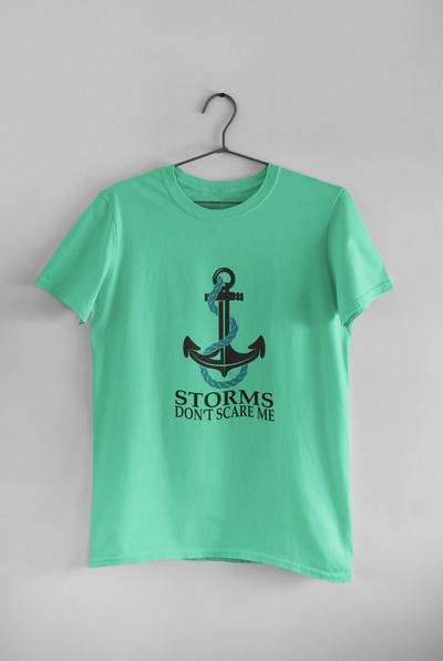 Storms Dont Scare Me Merchant Navy Mens Half Sleeves T-shirt- FunkyTeesClub