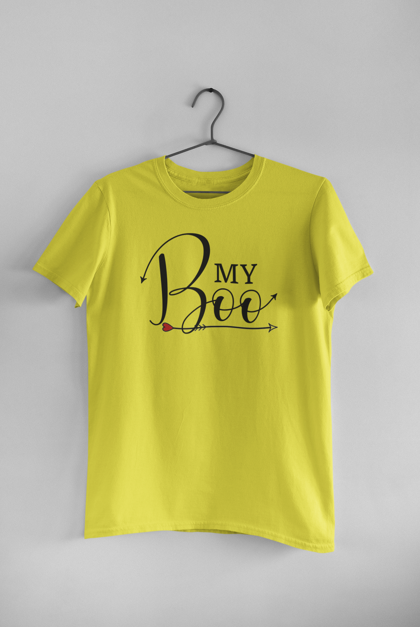My Bae Boo Couple Half Sleeves T-Shirts -FunkyTeesClub