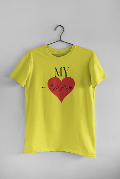 My Lifeliine Couple Half Sleeves T-Shirts -FunkyTeesClub