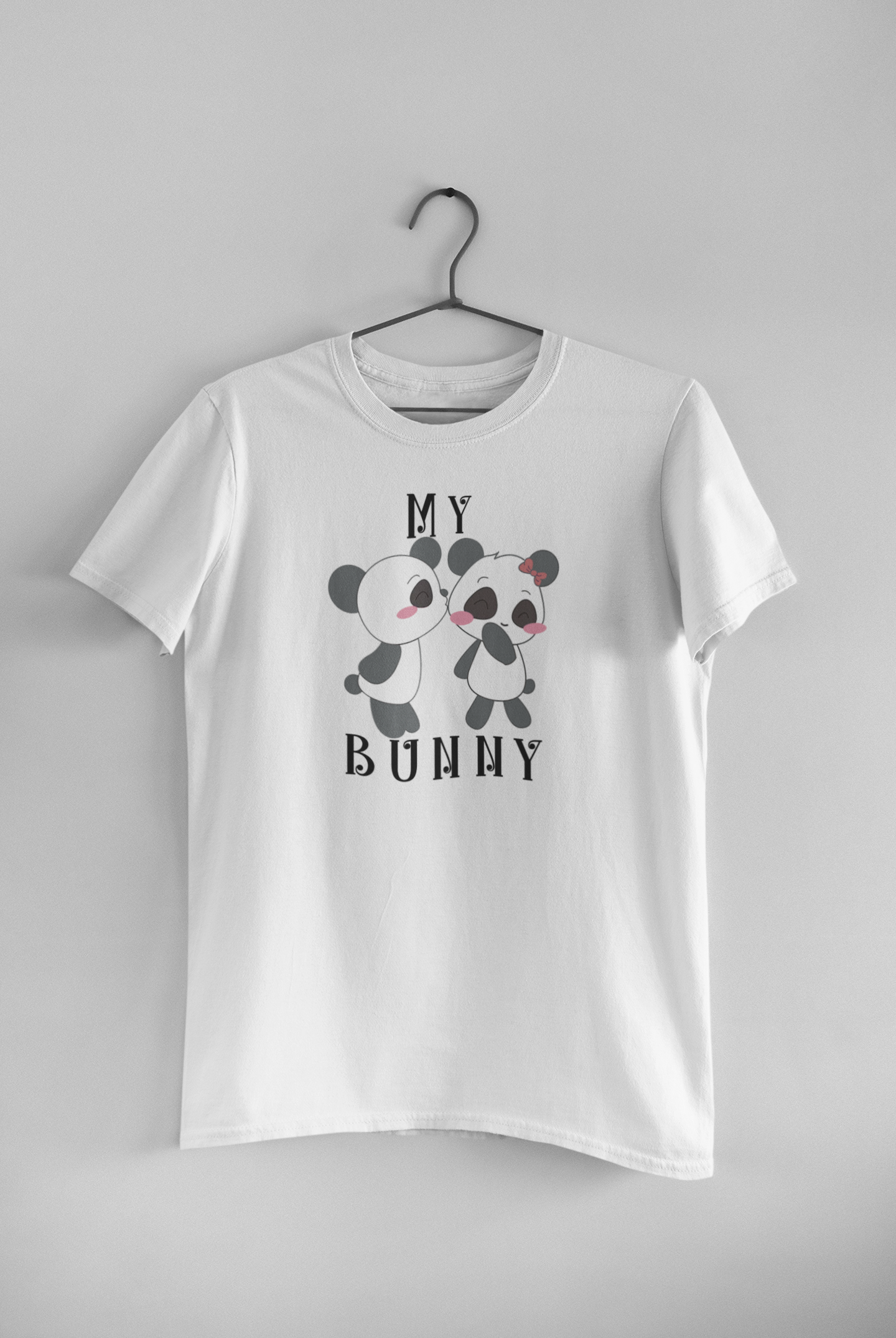 My Honey My Bunny Couple Half Sleeves T-Shirts -FunkyTeesClub