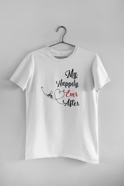 My Happily Ever After Couple Half Sleeves T-Shirts -FunkyTeesClub