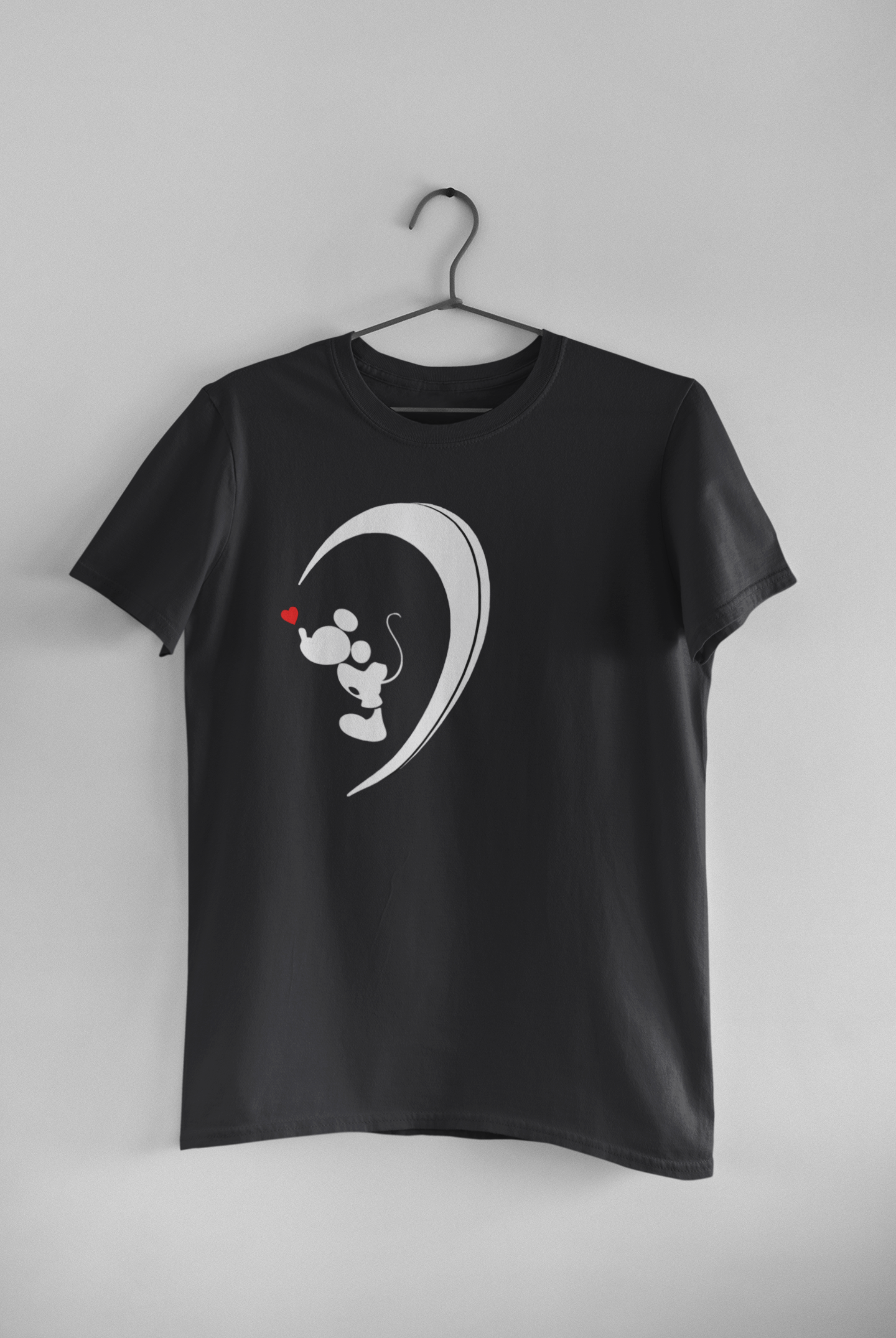 Mickey Minnie Couple Half Sleeves T-Shirts -FunkyTeesClub