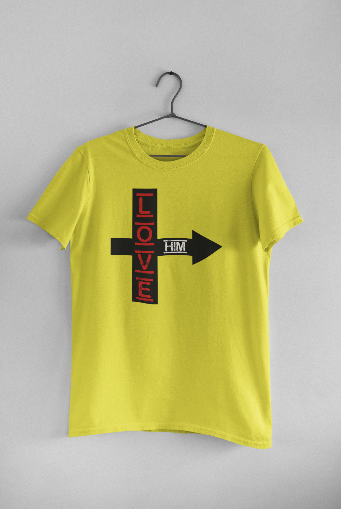 Love Her Love Him Couple Half Sleeves T-Shirts -FunkyTeesClub