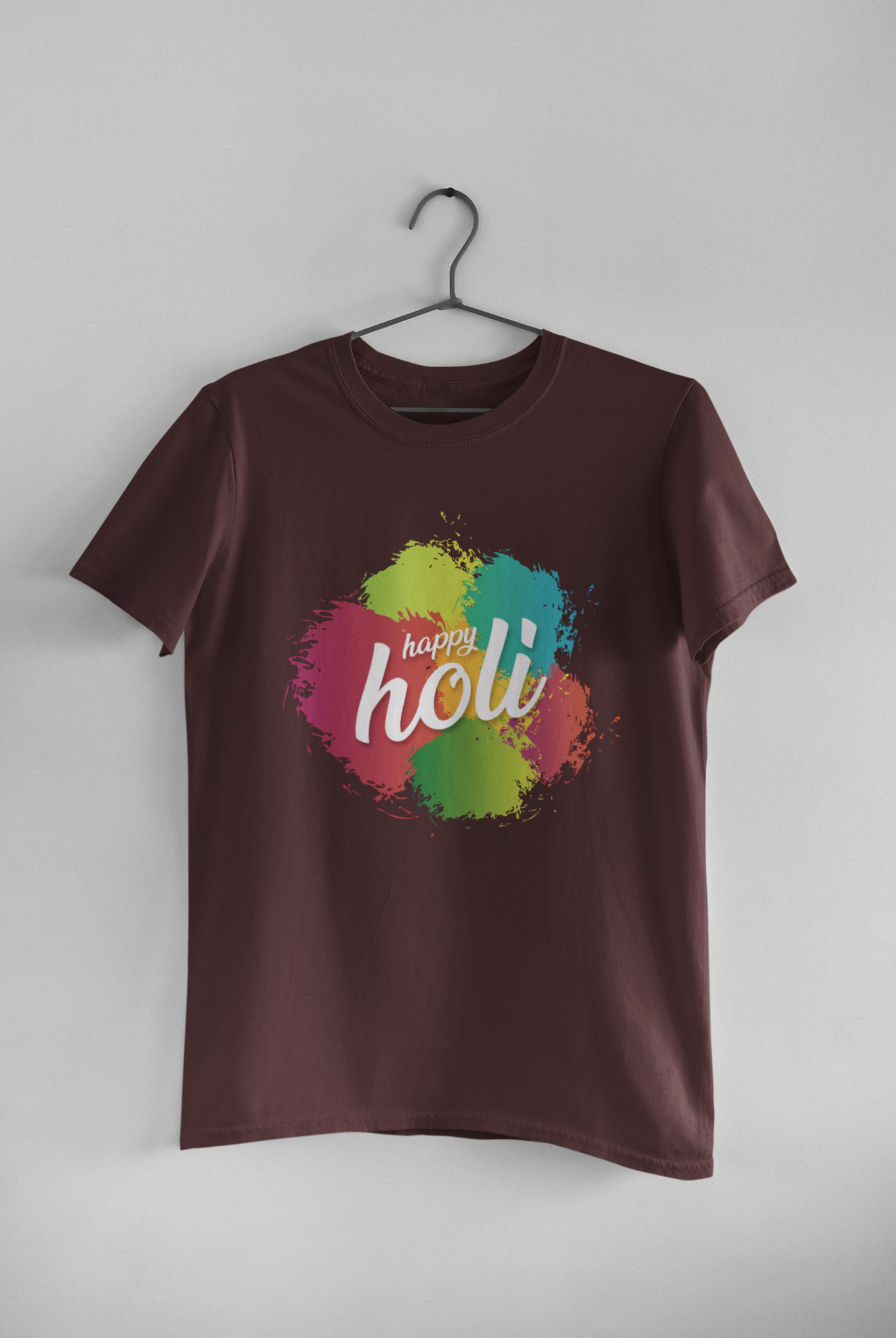 Happy Holi Mens Half Sleeves T-shirt- FunkyTeesClub