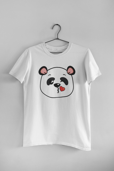 Panda Love Couple Half Sleeves T-Shirts -FunkyTeesClub