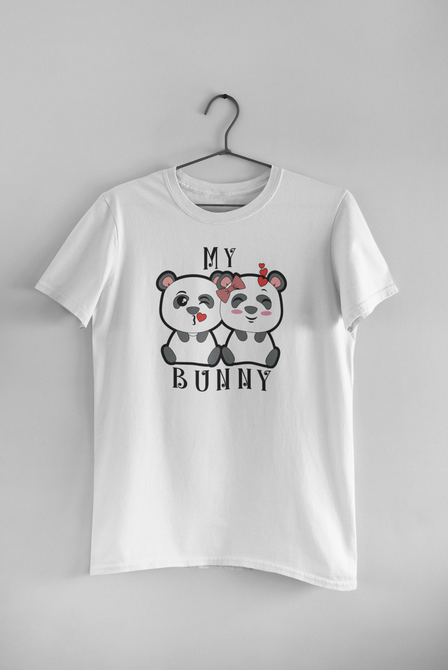 My Honey My Bunny Couple Half Sleeves T-Shirts -FunkyTeesClub