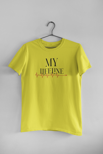 My Lifeliine Couple Half Sleeves T-Shirts -FunkyTeesClub