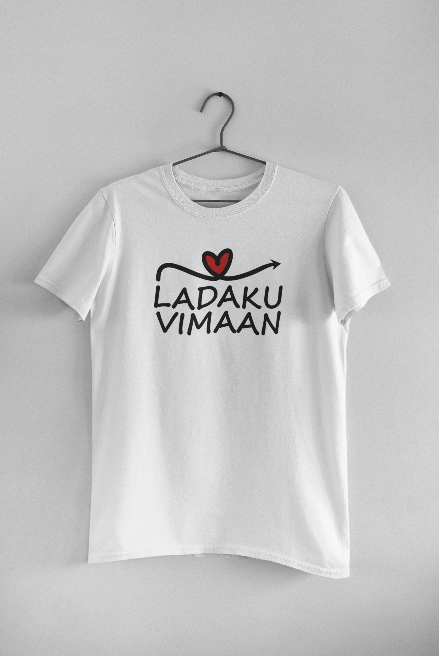 Ladaku Vimaan Couple Half Sleeves T-Shirts -FunkyTeesClub
