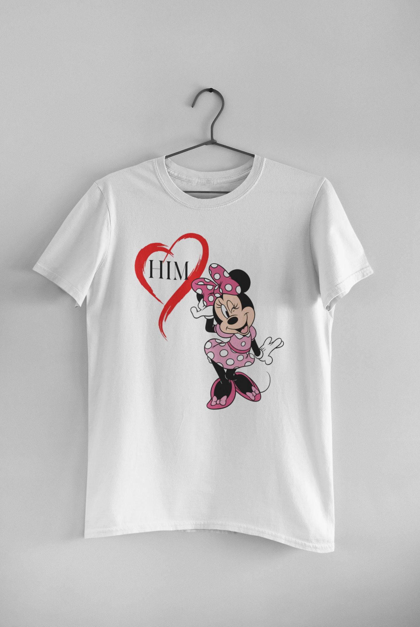 Love Her Love Him Couple Half Sleeves T-Shirts -FunkyTeesClub