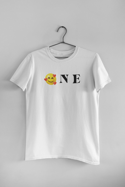 One Love Couple Half Sleeves T-Shirts -FunkyTeesClub