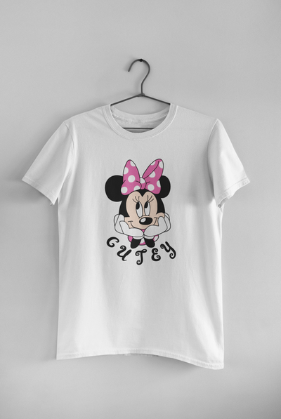 Smarty Cutey Couple Half Sleeves T-Shirts -FunkyTeesClub
