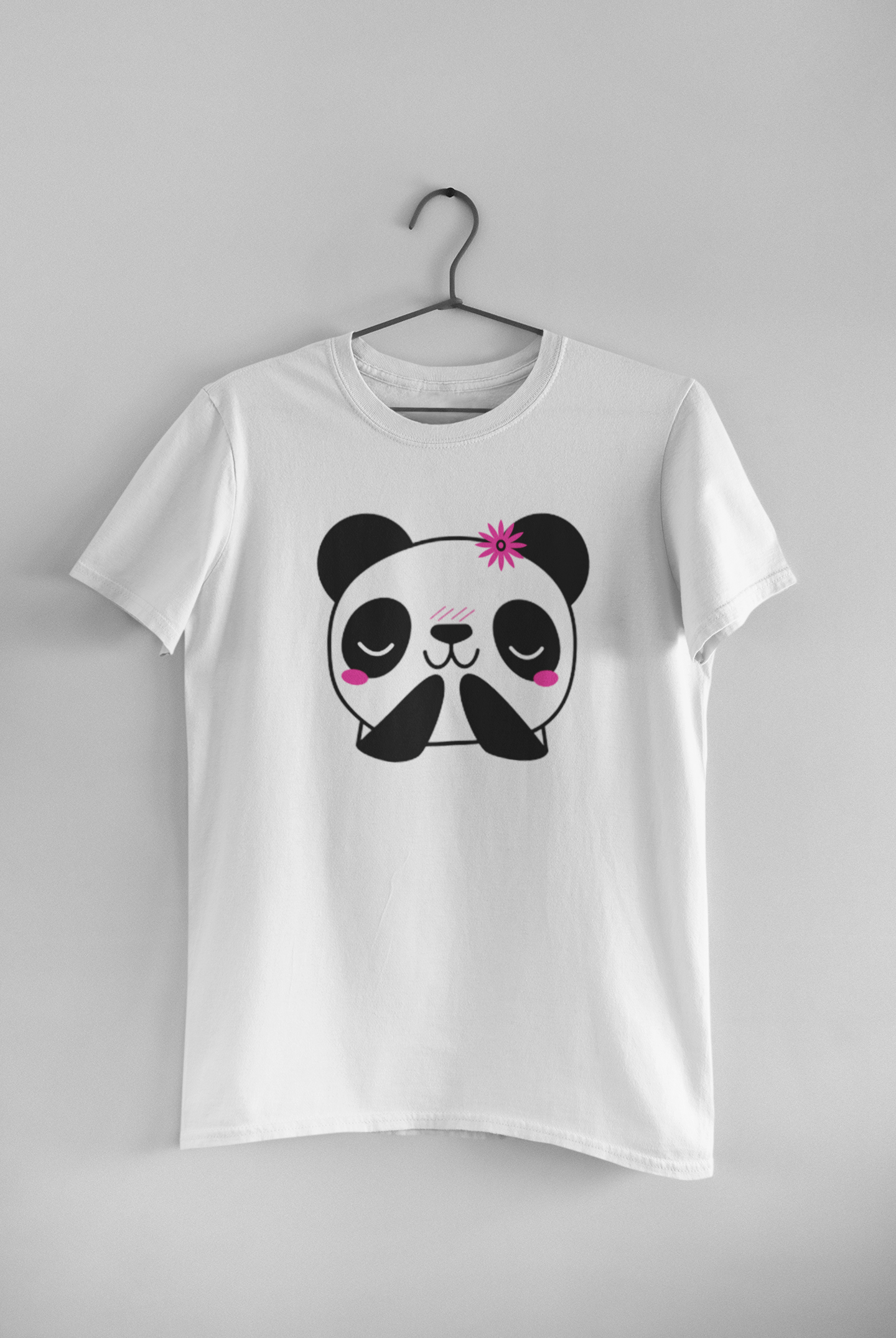 Panda Love Couple Half Sleeves T-Shirts -FunkyTeesClub